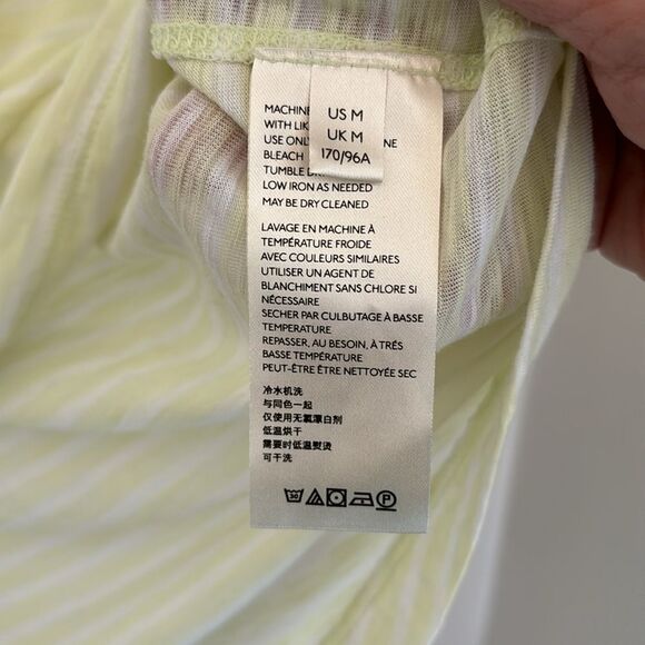 Free People We the Free Women stripped like green white cap sleeve beach top M - Picture 6 of 8